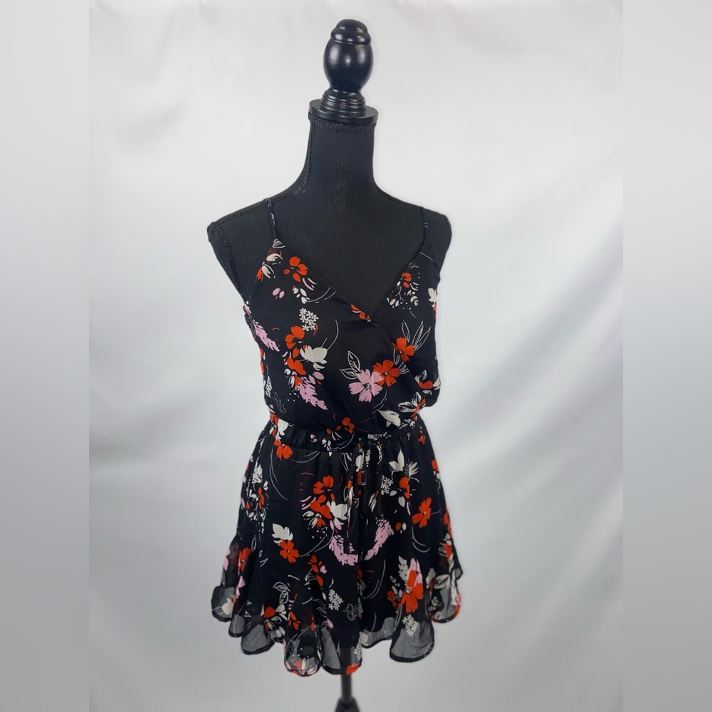 Floral Romper Black miami